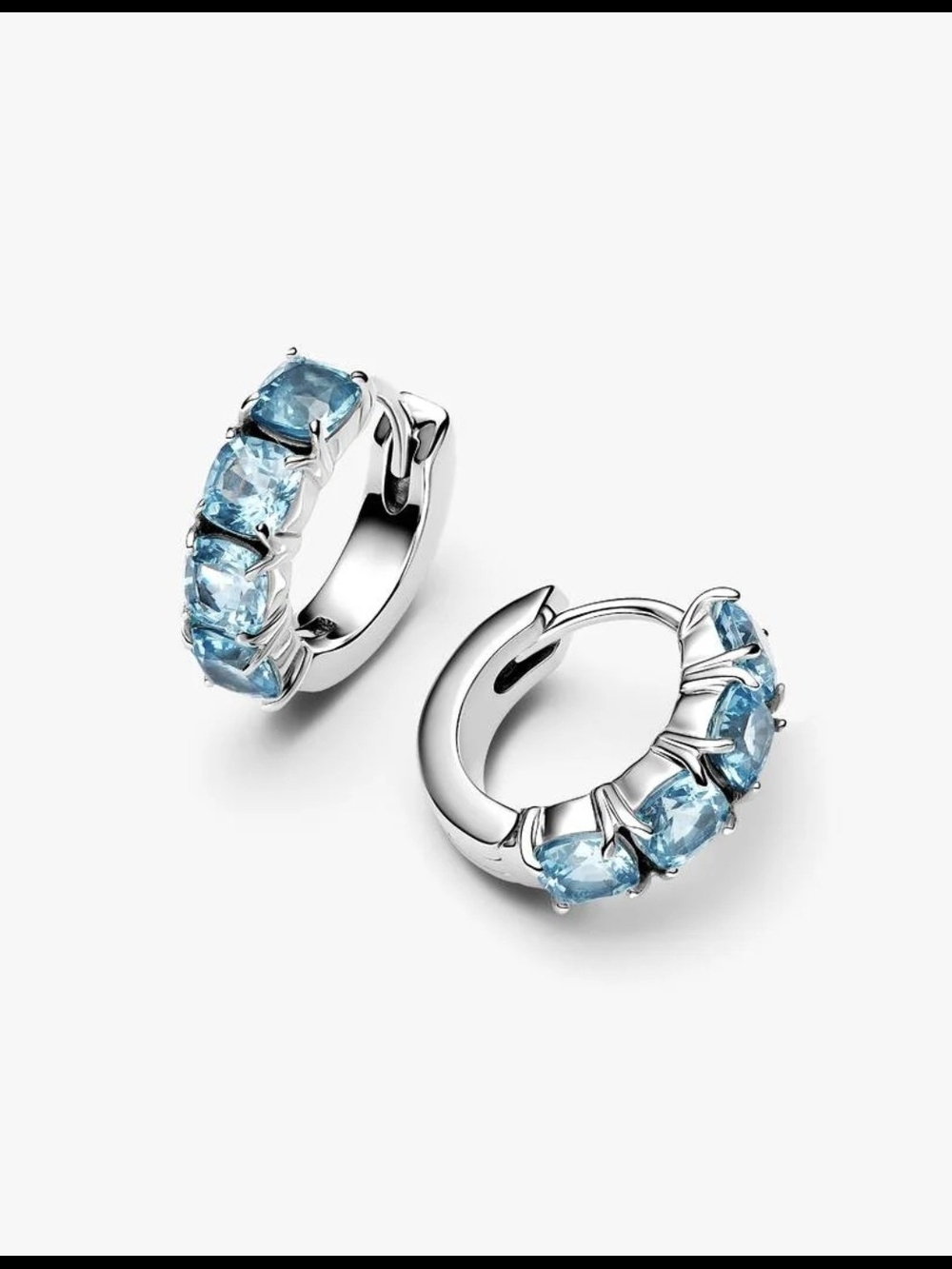 Pandora Light Blue Hoop Earrings 293851c01Sterling silver